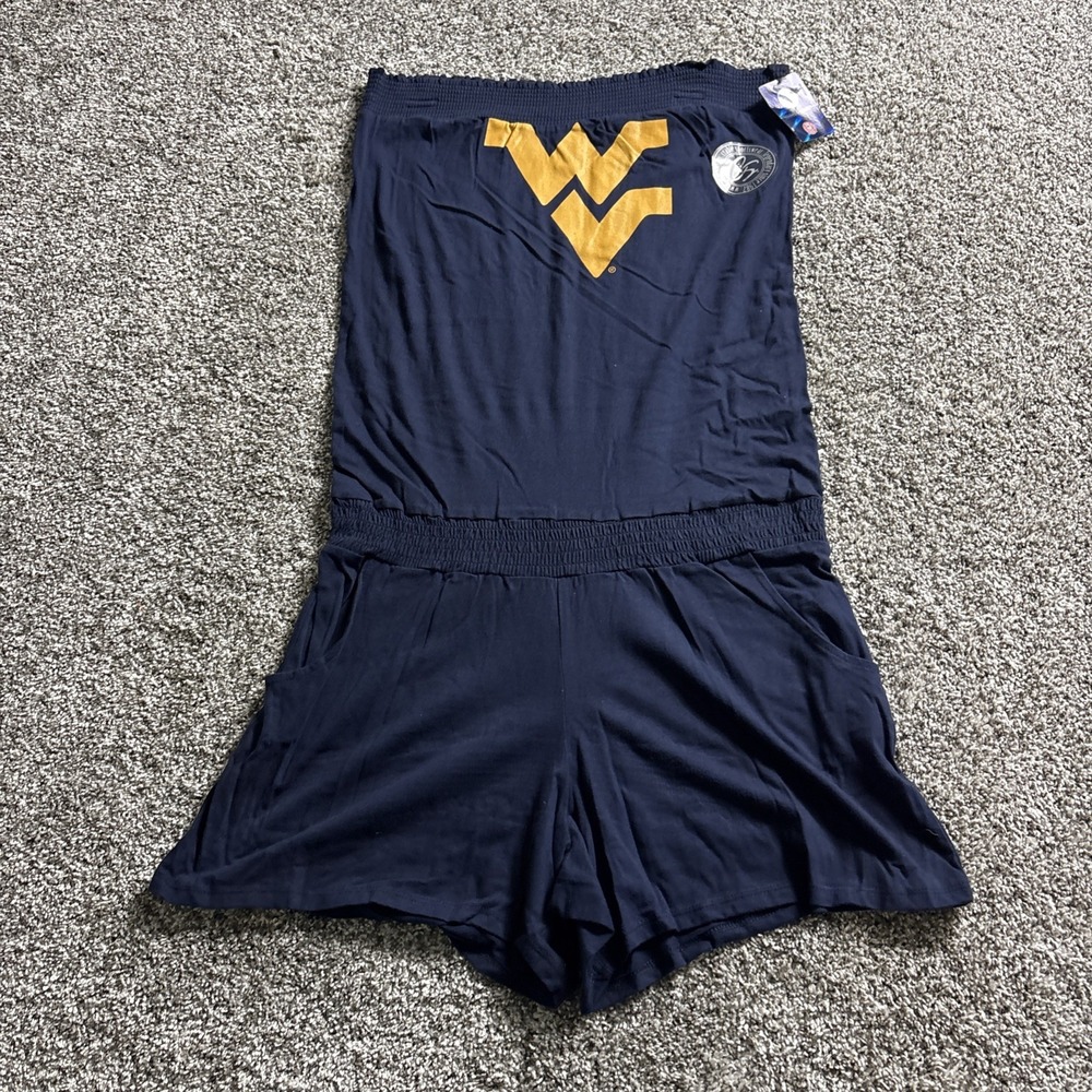 NEW West Virginia Mountaineers Women Romper Junior Fit Officially Licensed XL